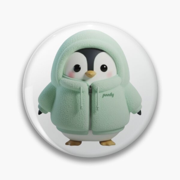 Item preview, BOA POODY Front View – Cozy Sherpa Penguin Character | Plush Style designed and sold by HNstory.
