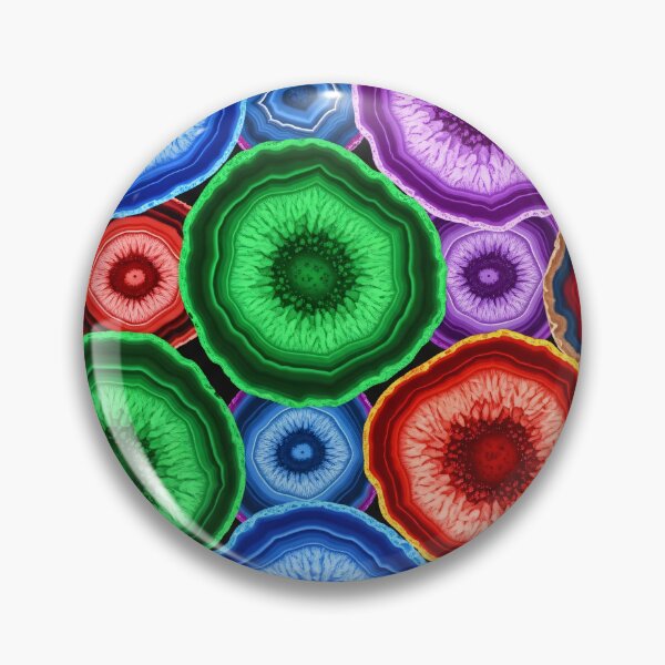 Item preview, Colorful Agate Slices Pattern designed and sold by Kaleidoscope Print.