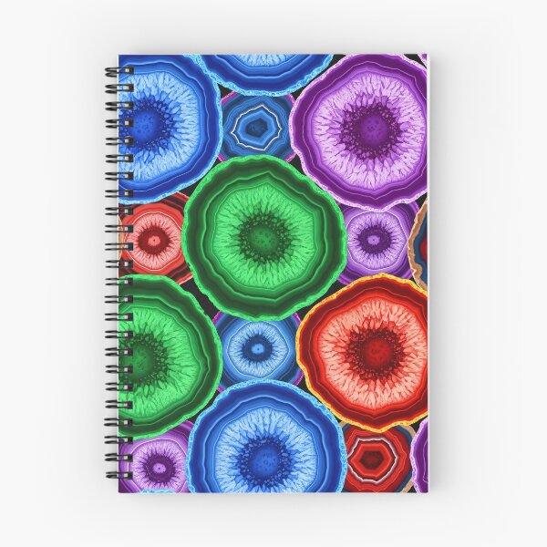 Item preview, Colorful Agate Slices Pattern designed and sold by Kaleidoscope Print.