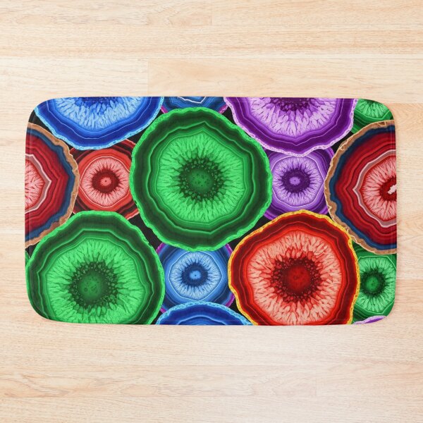 Item preview, Colorful Agate Slices Pattern designed and sold by Kaleidoscope Print.
