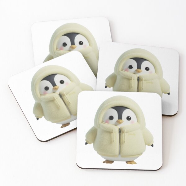 Item preview, BOA POODY Front View – Cozy Sherpa Penguin Character | Plush Style designed and sold by HNstory.