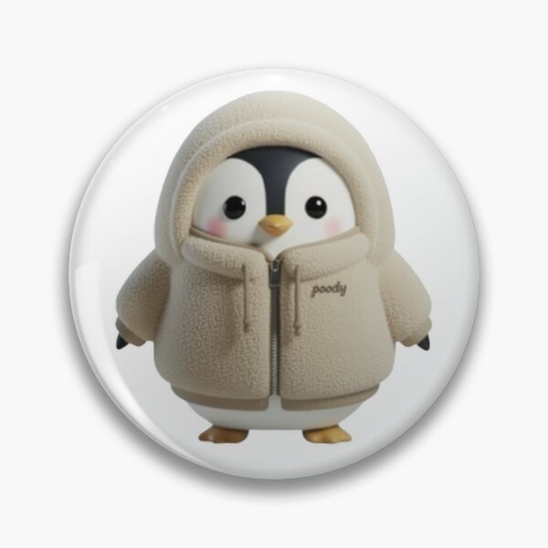 Item preview, BOA POODY Front View – Cozy Sherpa Penguin Character | Plush Style designed and sold by HNstory.