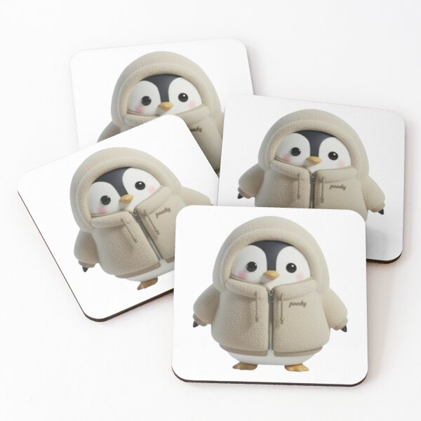 Item preview, BOA POODY Front View – Cozy Sherpa Penguin Character | Plush Style designed and sold by HNstory.