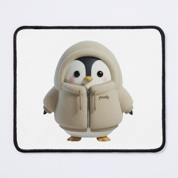 Item preview, BOA POODY Front View – Cozy Sherpa Penguin Character | Plush Style designed and sold by HNstory.