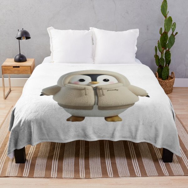 Item preview, BOA POODY Front View – Cozy Sherpa Penguin Character | Plush Style designed and sold by HNstory.
