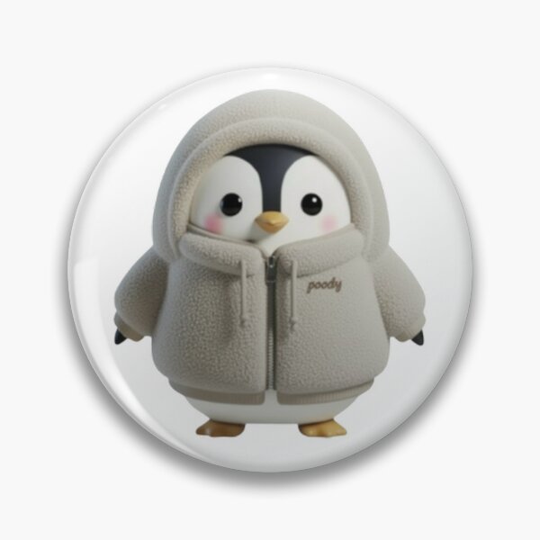 Item preview, BOA POODY Front View – Cozy Sherpa Penguin Character | Plush Style designed and sold by HNstory.