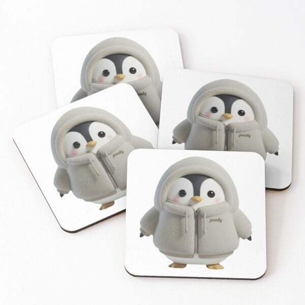 Item preview, BOA POODY Front View – Cozy Sherpa Penguin Character | Plush Style designed and sold by HNstory.