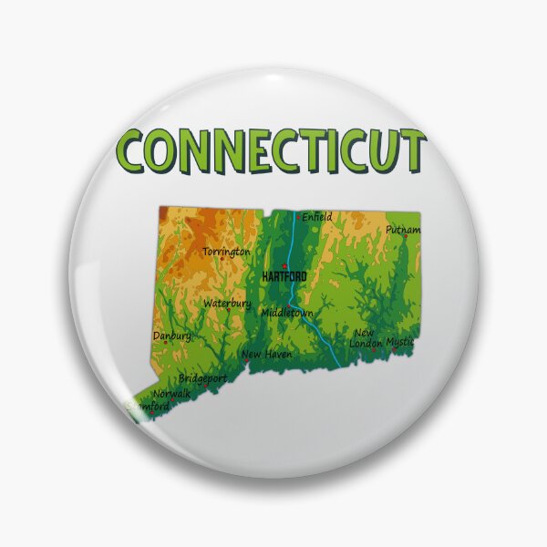 Item preview, Connecticut State Topographic Map Art - Vintage Style designed and sold by mashmosh.