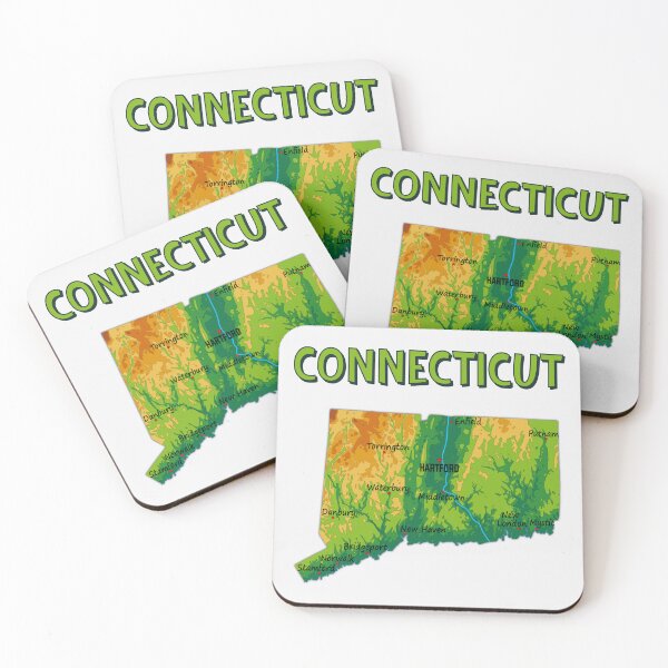 Item preview, Connecticut State Topographic Map Art - Vintage Style designed and sold by mashmosh.