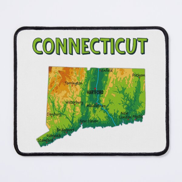 Item preview, Connecticut State Topographic Map Art - Vintage Style designed and sold by mashmosh.
