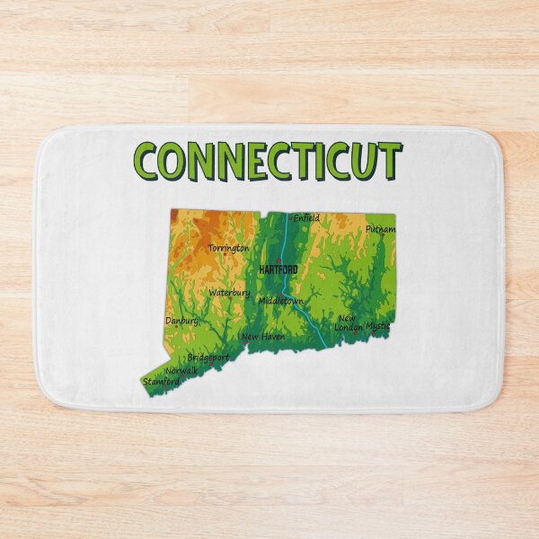 Item preview, Connecticut State Topographic Map Art - Vintage Style designed and sold by mashmosh.
