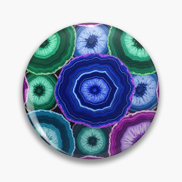 Item preview, Jewel-Tone Agate Slice Pattern designed and sold by Kaleidoscope Print.