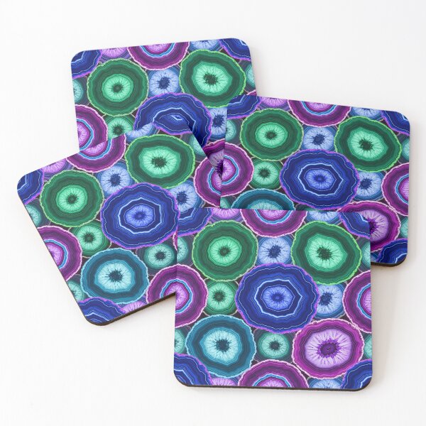Item preview, Jewel-Tone Agate Slice Pattern designed and sold by Kaleidoscope Print.