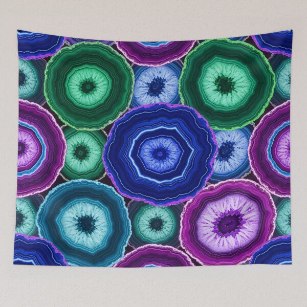 Item preview, Jewel-Tone Agate Slice Pattern designed and sold by Kaleidoscope Print.