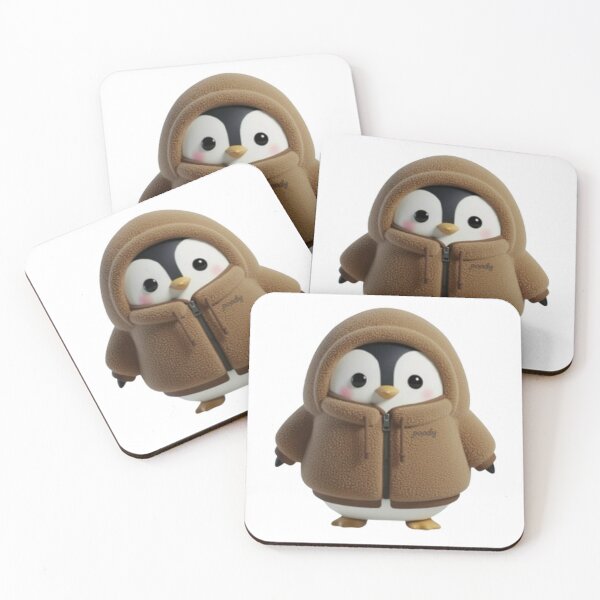 Item preview, BOA POODY Front View – Cozy Sherpa Penguin Character | Plush Style designed and sold by HNstory.