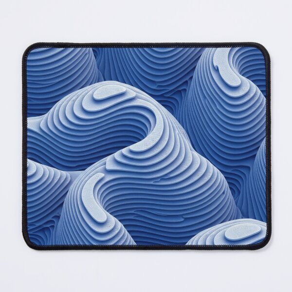 Item preview, Blue Topographic Waves designed and sold by Kaleidoscope Print.