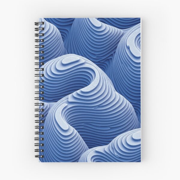 Item preview, Blue Topographic Waves designed and sold by Kaleidoscope Print.