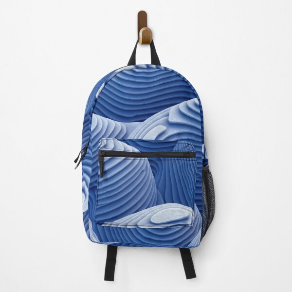 Item preview, Blue Topographic Waves designed and sold by Kaleidoscope Print.