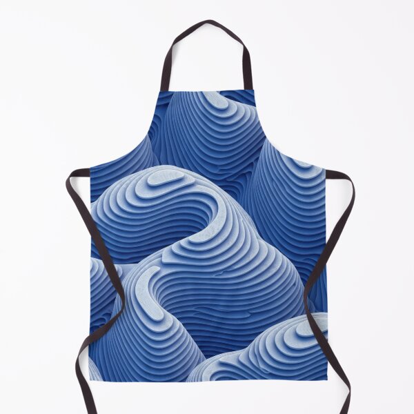Item preview, Blue Topographic Waves designed and sold by Kaleidoscope Print.