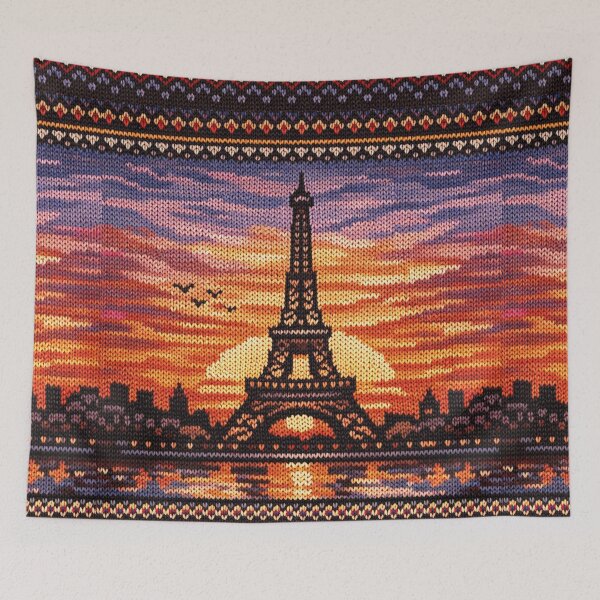 Item preview, I love Paris, Eiffel Tower in knitted style designed and sold by Mauswohn.