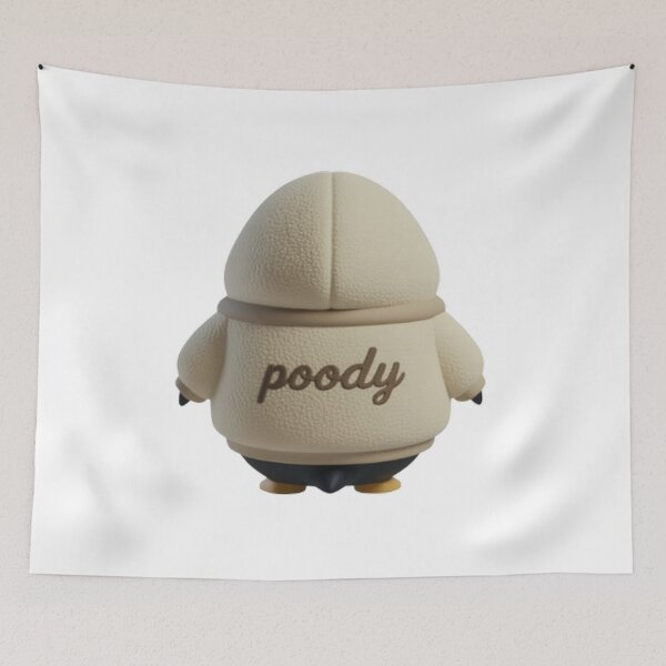 Item preview, BOA POODY – Cozy Sherpa Penguin Character Back View | Plush Style designed and sold by HNstory.