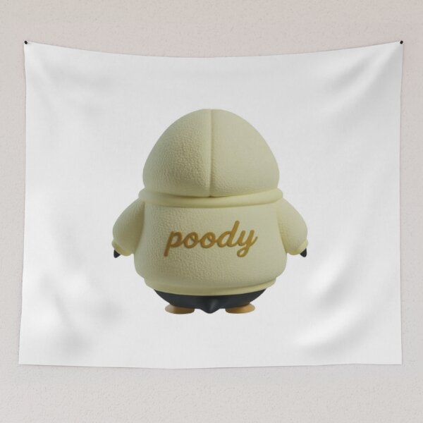Item preview, BOA POODY – Cozy Sherpa Penguin Character Back View | Plush Style designed and sold by HNstory.