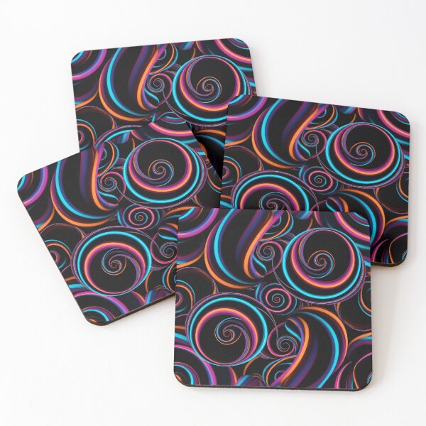 Item preview, Neon Ribbon Spirals designed and sold by Kaleidoscope Print.