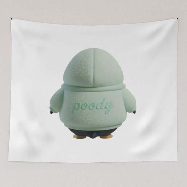 Item preview, BOA POODY – Cozy Sherpa Penguin Character Back View | Plush Style designed and sold by HNstory.