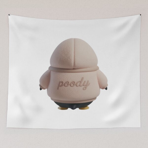 Item preview, BOA POODY – Cozy Sherpa Penguin Character Back View | Plush Style designed and sold by HNstory.