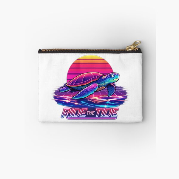 Item preview,  Ride The Tide Retro Synthwave Sea Turtle 80s Aesthetic designed and sold by zoughlal.
