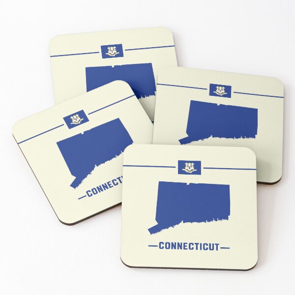 Item preview, Connecticut State Silhouette - Classic Navy Pride Design designed and sold by mashmosh.