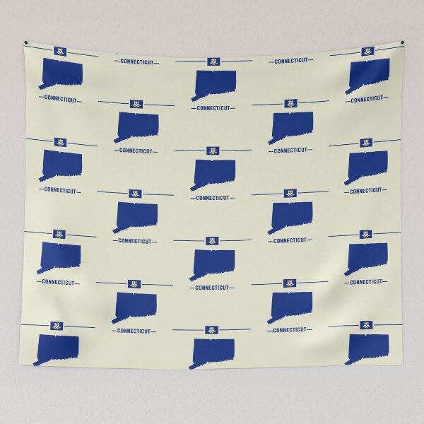 Item preview, Connecticut State Silhouette - Classic Navy Pride Design designed and sold by mashmosh.