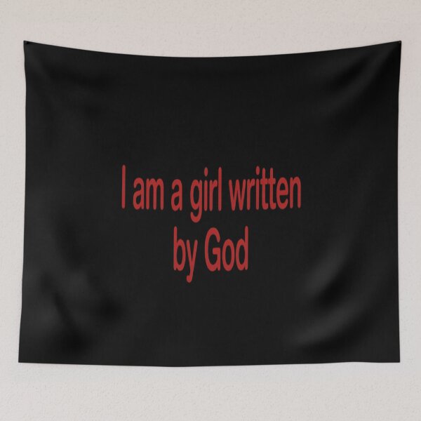 Item preview, I Am a Girl Written by God Scripture Quote designed and sold by Libbysharts.
