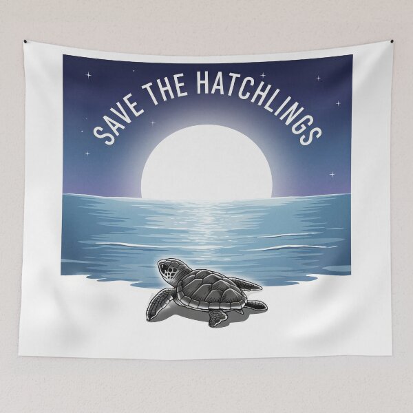 Item preview,  Save The Hatchlings Moonlight Baby Turtle Night Scene designed and sold by zoughlal.