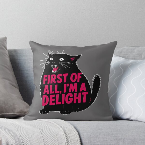 Item preview, First of All I'm a Delight Roaring Black cat designed and sold by KristineLi.