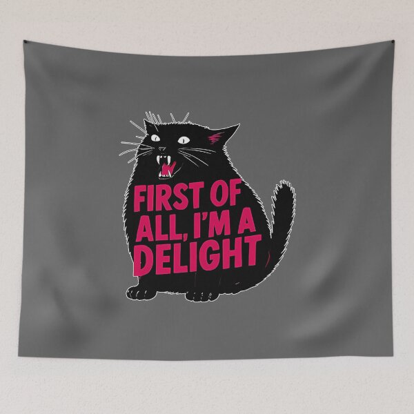 Item preview, First of All I'm a Delight Roaring Black cat designed and sold by KristineLi.