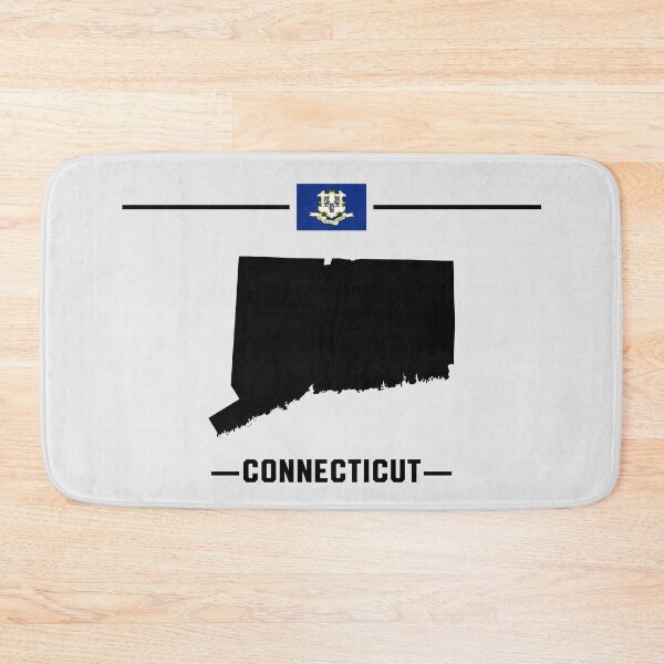 Item preview, Connecticut State Pride - Classic Map & Flag Silhouette designed and sold by mashmosh.