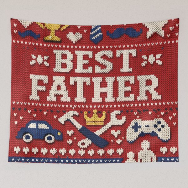 Item preview, Best father, great pattern in knitted look designed and sold by Mauswohn.