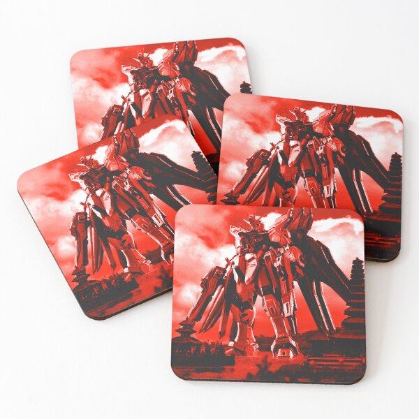 Item preview, freedom gundam seed in bali artwork design illustration red illustration  designed and sold by sabartgunpla.