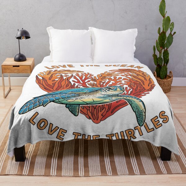 Item preview,  Love The Ocean Heart Shape Coral Reef Sea Turtle designed and sold by zoughlal.