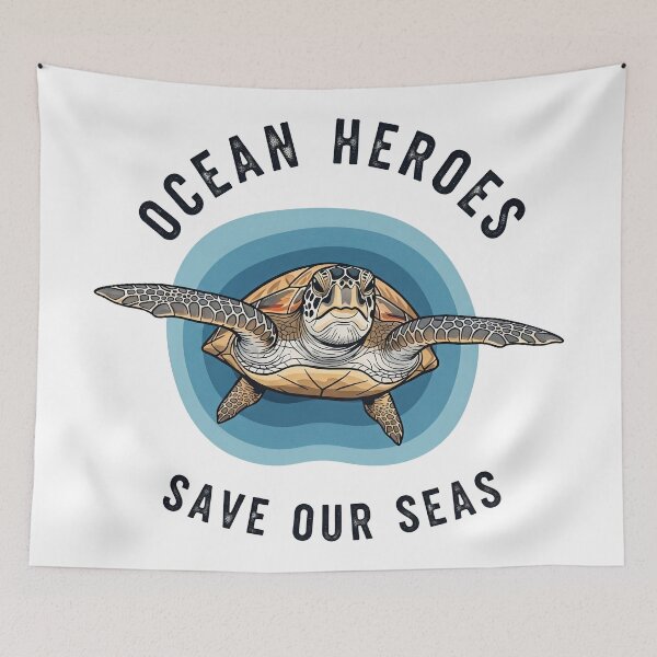 Item preview,  Ocean Heroes Save Our Seas Realistic Front View Turtle designed and sold by zoughlal.
