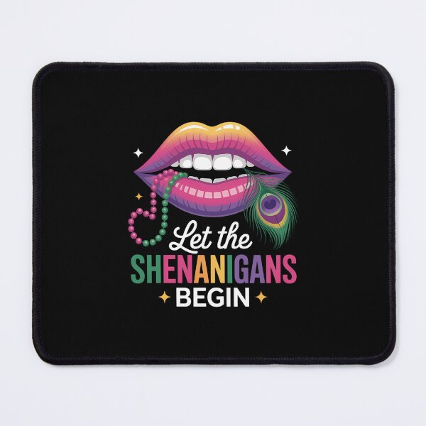 Item preview, Let The Shenanigans Begin Mardi Gras Lips New Orleans designed and sold by EllenJast.