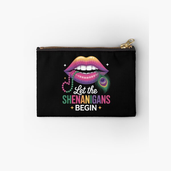Item preview, Let The Shenanigans Begin Mardi Gras Lips New Orleans designed and sold by EllenJast.