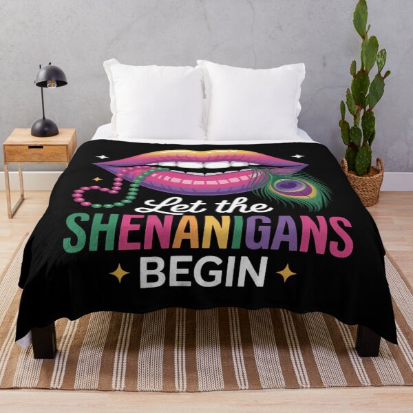 Item preview, Let The Shenanigans Begin Mardi Gras Lips New Orleans designed and sold by EllenJast.