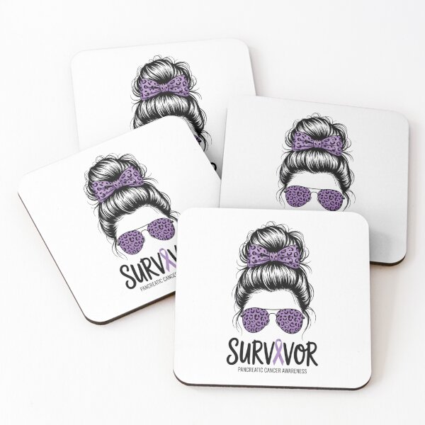 Item preview, Bleached Leopard Messy Bun Women Survivor Pancreatic Cancer designed and sold by KonopikaaArt.