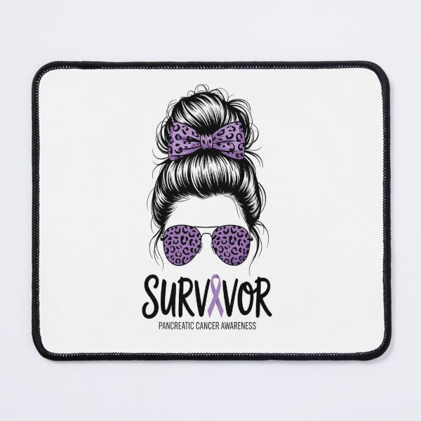 Item preview, Bleached Leopard Messy Bun Women Survivor Pancreatic Cancer designed and sold by KonopikaaArt.