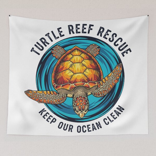 Item preview,  Turtle Reef Rescue Keep Our Ocean Clean Badge designed and sold by zoughlal.