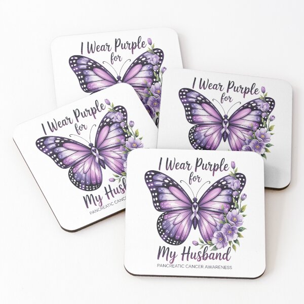 Item preview, Butterfly I Wear Purple For My Husband Pancreatic Cancer designed and sold by KonopikaaArt.