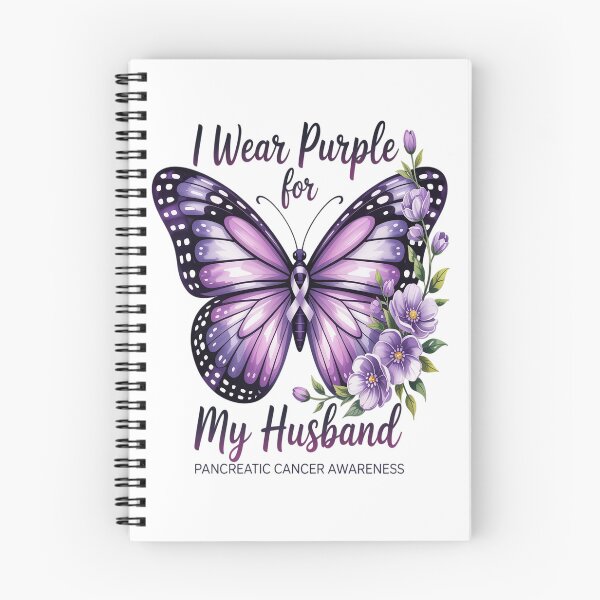 Item preview, Butterfly I Wear Purple For My Husband Pancreatic Cancer designed and sold by KonopikaaArt.