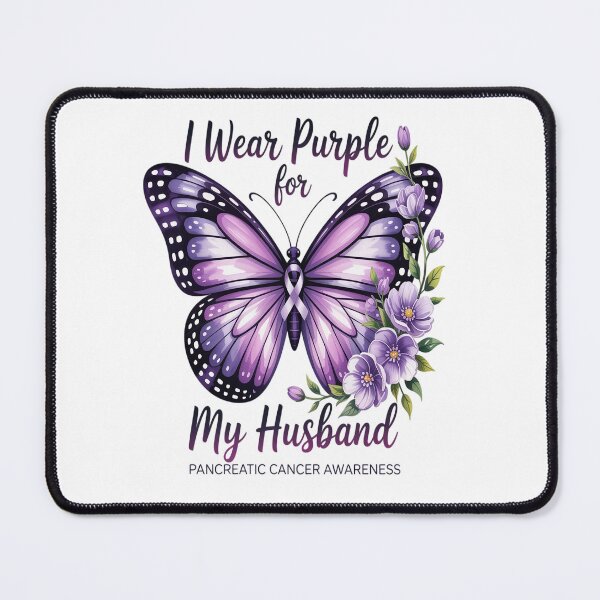 Item preview, Butterfly I Wear Purple For My Husband Pancreatic Cancer designed and sold by KonopikaaArt.